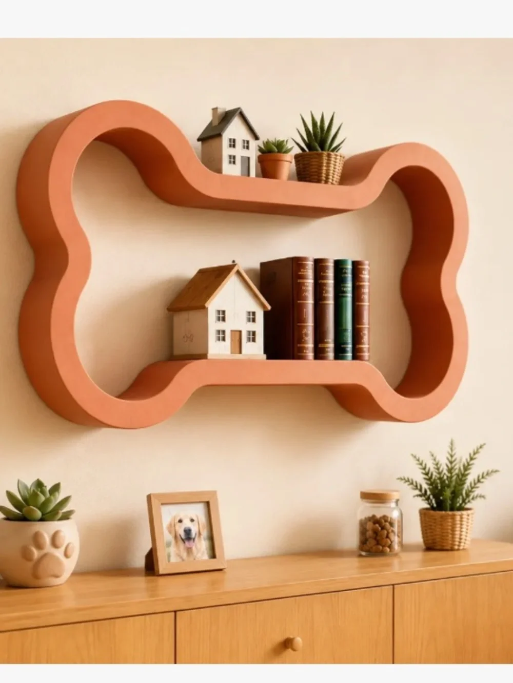 Bone Shelf Wall Decor in- Stylish Dog-Themed Accent